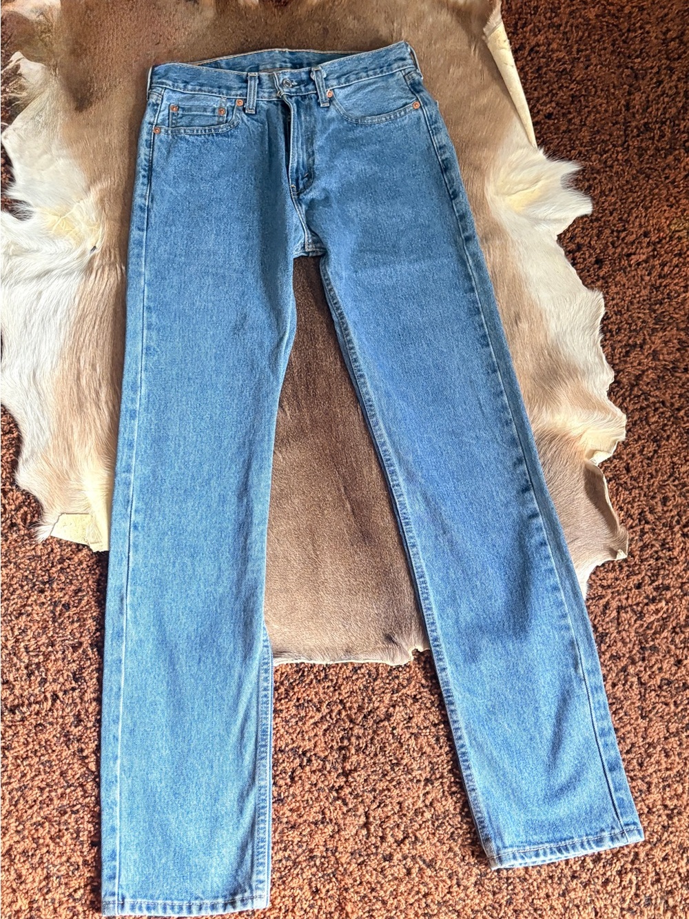 Classic Mens Levi 505 Regular Fit Straight Leg Size 30x 34L